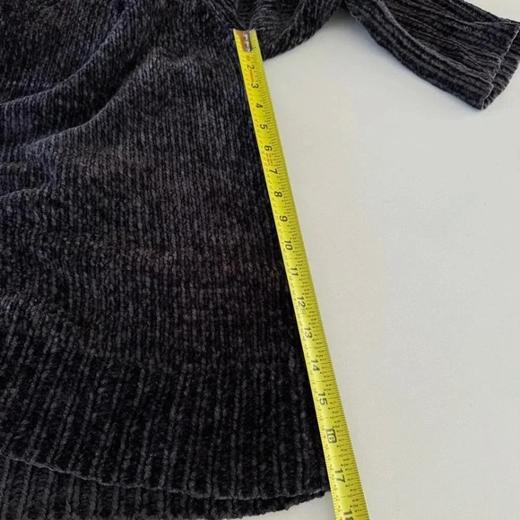 Zara Knit Charcoal Oversized Chenille Sweater Small S casual comfy loungewear - Picture 8 of 8
